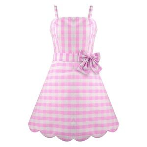 Womens Barbie Costume Dress Gingham